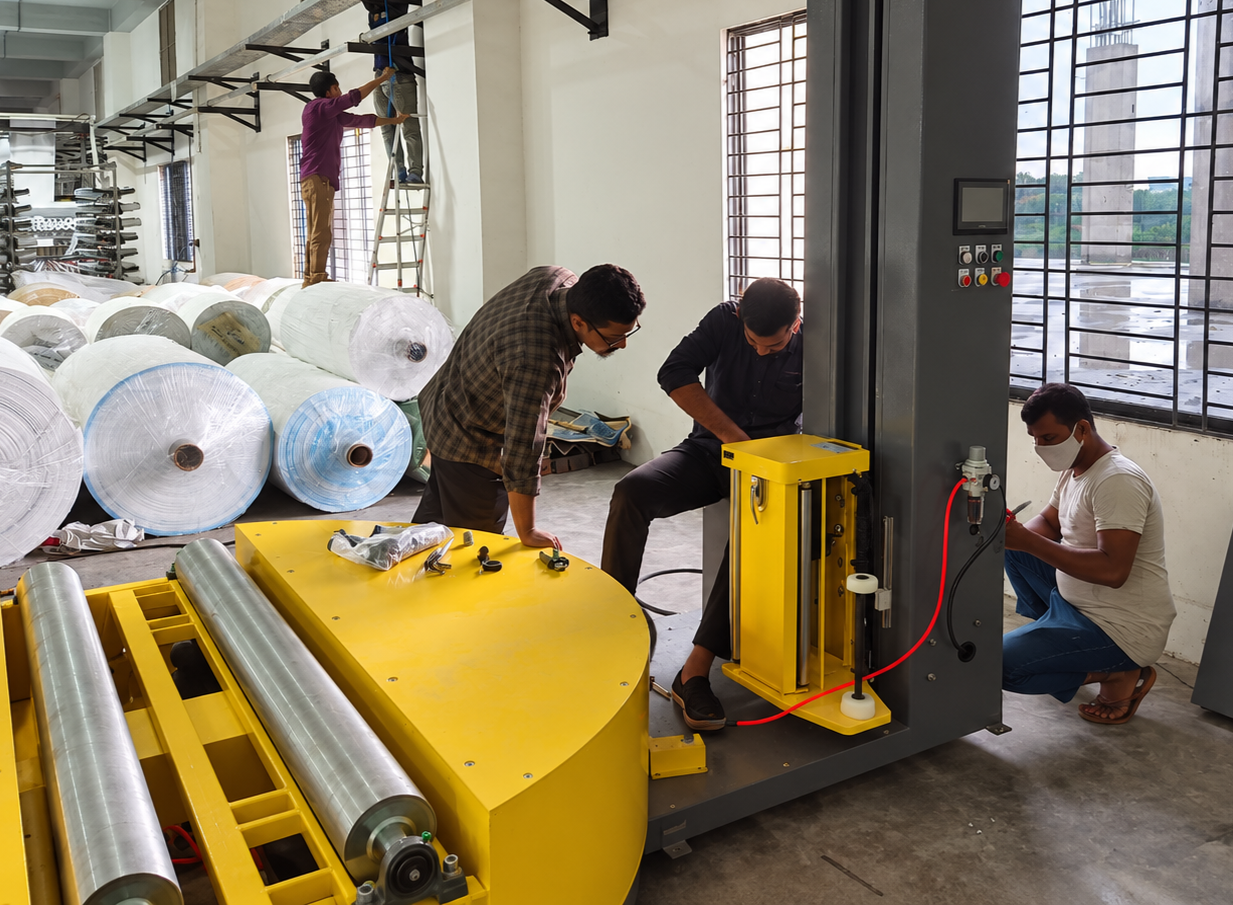 Pallet Wrapping & Fabric Roll Stretch Wrapping Machine
